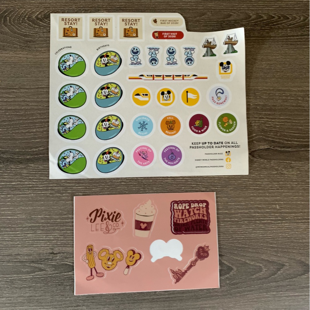 Pixie Lee & Co. Disney Sticker Lot Set